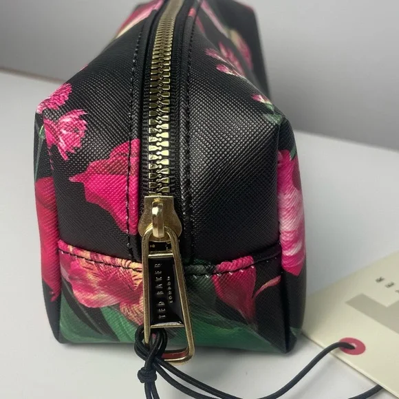 Ted Baker Black Floral Cosmetic Bag - Picture 4 of 8